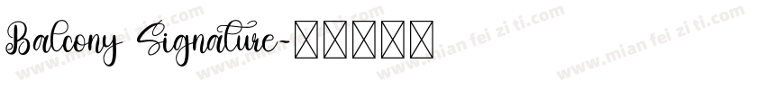Balcony Signature字体转换
